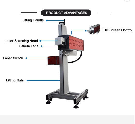 Máquina automática da marcação do laser da mosca de 30w 1060mm, gravura do laser no papel
